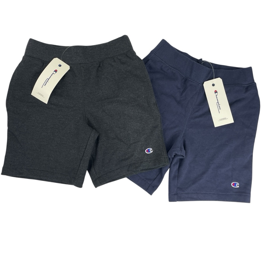 Champion Boys Set of 2 Jogger Shorts Charcoal & Navy Size 6 NWT